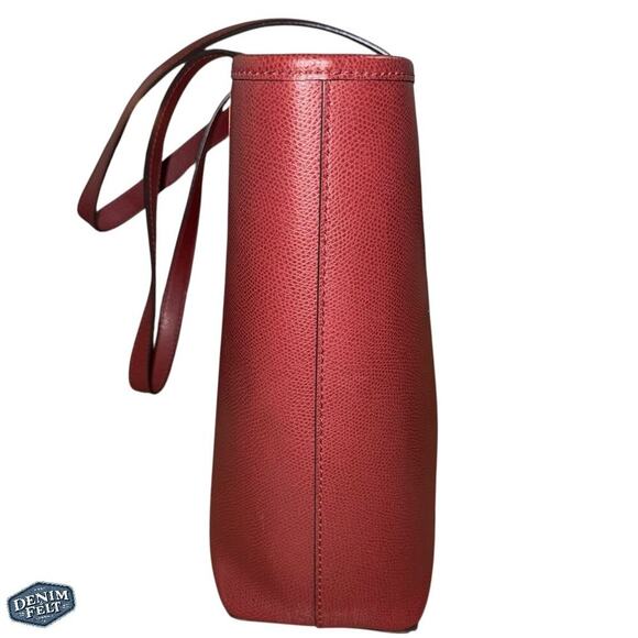 Michael by Michael Kors Maroon Cross Grain Leather Jet Set Tote/ Shoulder Purse - Picture 7 of 15